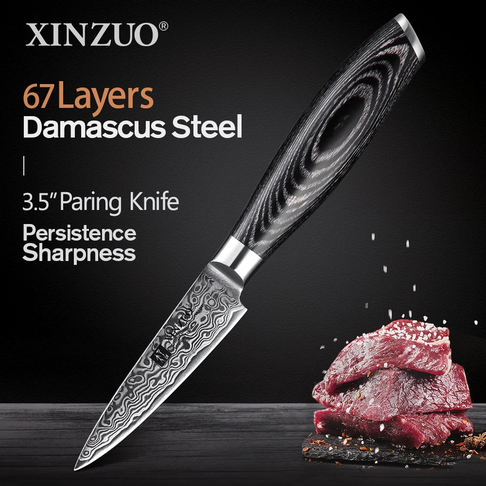 XINZUO 67-Layer Damascus Knife Set