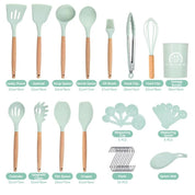 34-Piece Silicone Kitchen Utensil Set