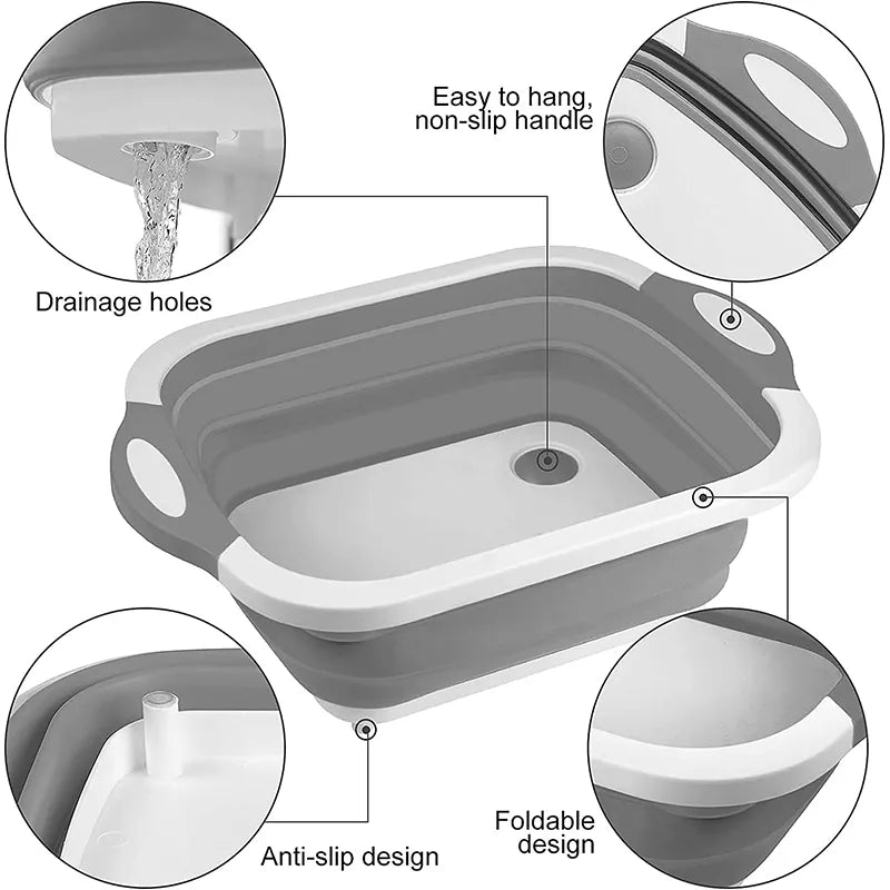 3-in-1 Collapsible Cutting Board