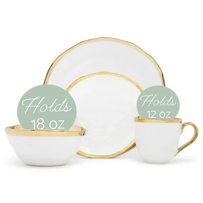 16-Piece Bubble Ceramic Dinnerware