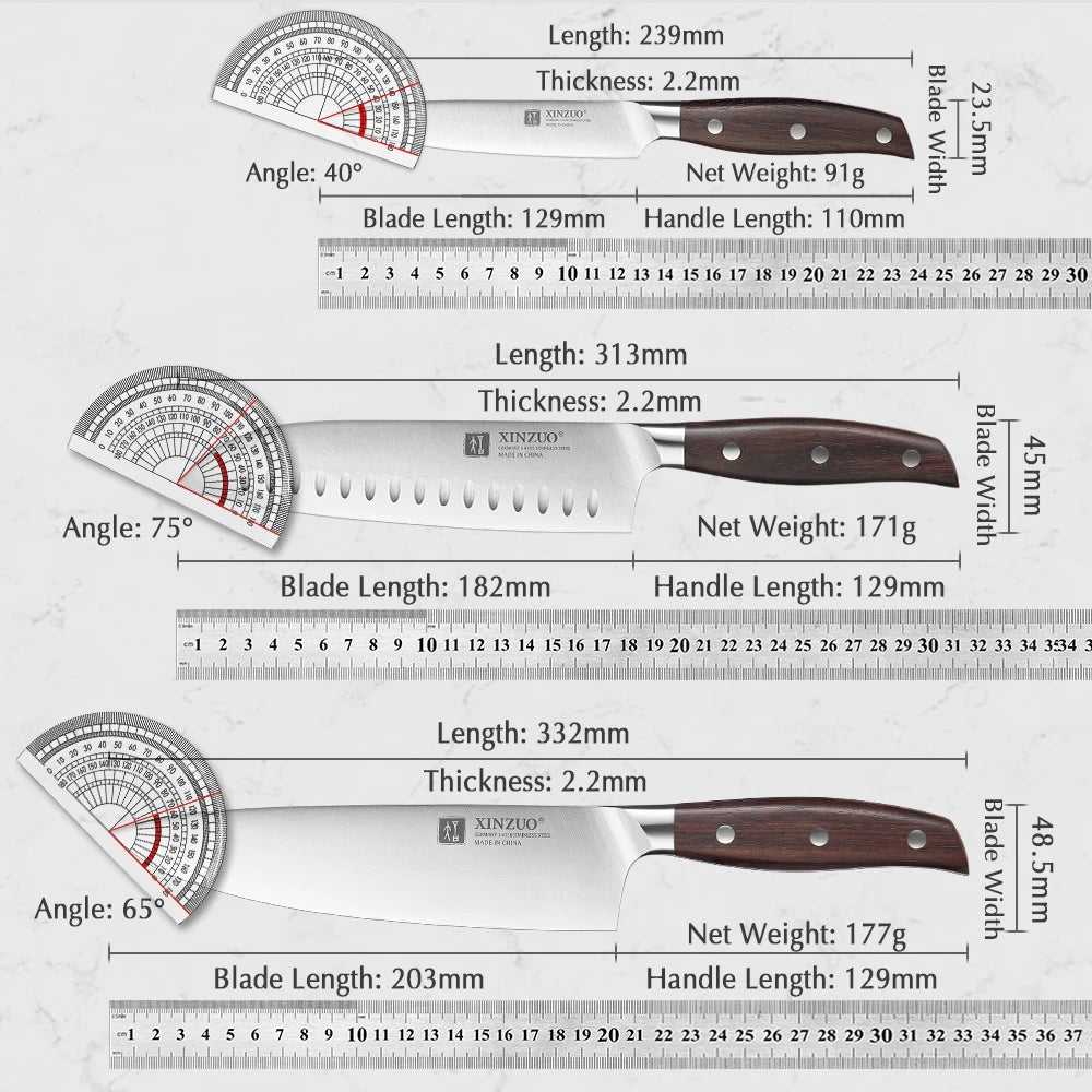 XINZUO 6-Piece Kitchen Knife Set