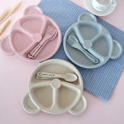 3Pcs/Set Baby Anti-hot Training Dinner Plate