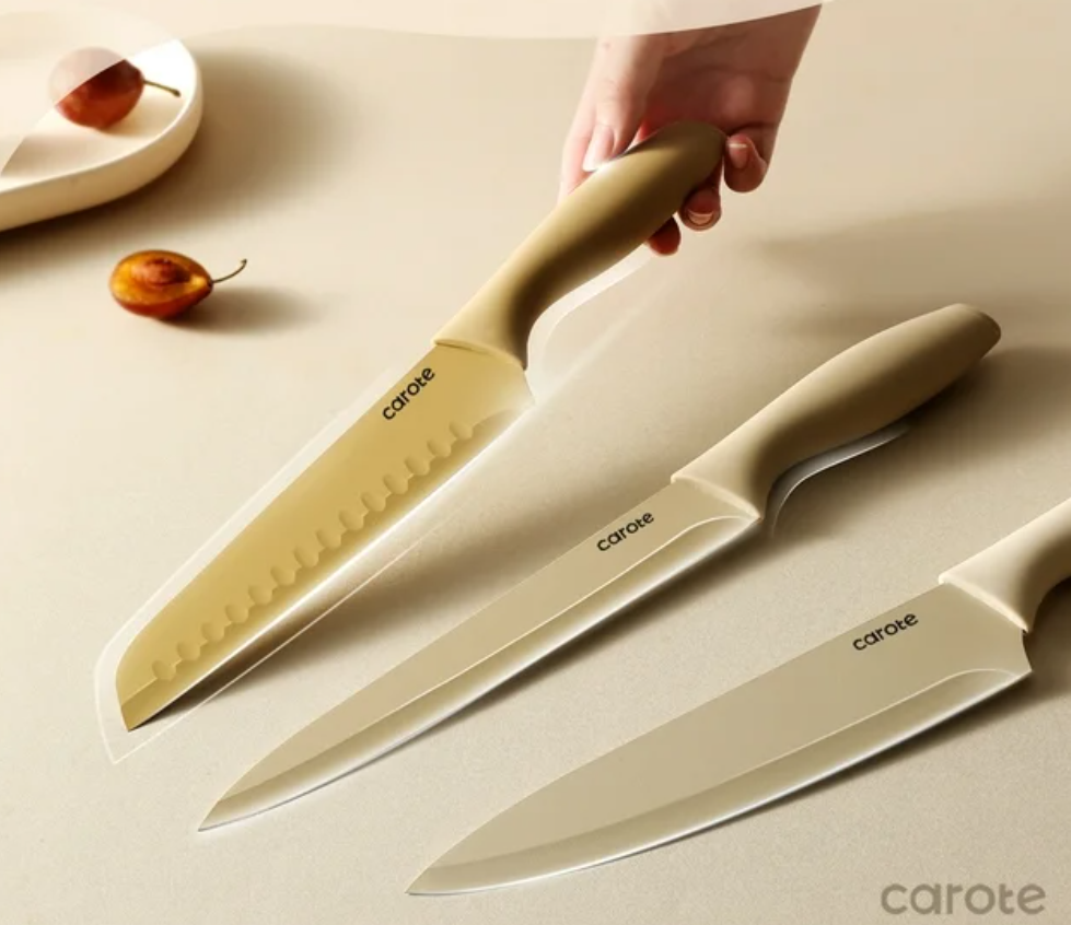 CAROTE 12-Piece Stainless Steel Knife Set